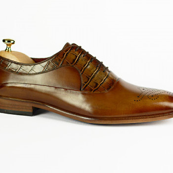 Cipele handmade M.Casetti, brown kroko