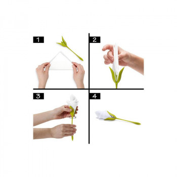Set (4 komada) držača koji prave ruže od salveta