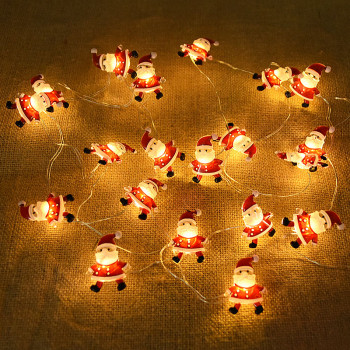 Set novogodišnjih lampica - 1 niz Deda Mrazića + 1 niz pahuljica